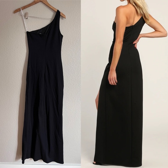 Good Times Only Black One-Shoulder Maxi Dress - Picture 3 of 7